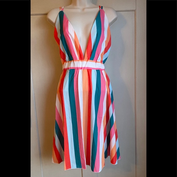 Rainbow Stripe Dress Med Lg - Picture 6 of 6